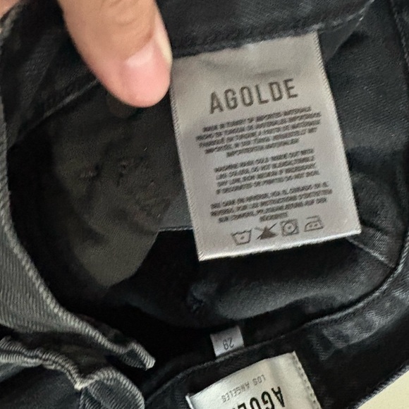 Agolde black rami carpenter jeans size 29 - Picture 2 of 5